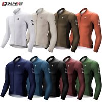 DAREVIE Koszulka kolarska z długim rękawem Pro Aero mały rozmiar 3D Bubble Mesh koszulka kolarska męska oddychająca męska kolarska Maillot
