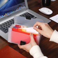 13-compartment mini accordion bag, A6 multi-layer accordion folder, document folder,receipt folder,pocket accordion file manager