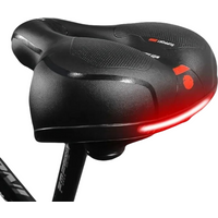 AliExpress NONE Hollow Breathable Bicycle Saddle Men Women MTB Road BikeSaddle Shock Absorbing Comfortable Big Butt Bike Seat Safety Warning