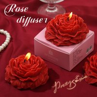 Peony Fragrance Aroma Candle, Romantic Gift for Wedding & Valentine, Beautiful Home Decoration Ornament