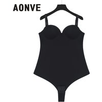 AONVE Woman Body Shaper Bodysuit With Slimming Tummy Reducing Push Up Shapewear Thong Style All-in-one Underwear