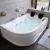 2 Person whirlpool Acrylic Massage Bathtub Hotel Luxury Bath Freestanding Hydromassage Indoor Rectangle Bathtub