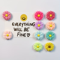 10-piece set - Colorful Daisy refrigerator Magnet Whiteboard Decoration Cute Plant Creative Magnetic Pendant