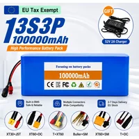 13S3P 48V 100Ah Lithium-Ionen-Batteriepack DC/T Max 2000W Eingebautes BMS Kostenloses 54,6V-Ladegerät Geeignet für 48V-Elektromotorradmotoren