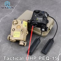 WADSN Tactical Airsoft UHP AN PEQ 15 PEQ-15 LA5C Red Dot Green Blue Laser Indicator IR Fill Light Hunting Scout AR15 20MM Rail