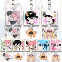 You and I Are Polar Opposites Acrylic Keychain Anime Cartoon Student Acg Bag Pendant Exquisite Girl Keyring Birthday Gift