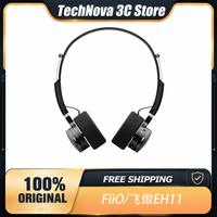 FIIO EH11 On-Ear Bluetooth Headphones LDAC HiFi Heavy Bass Retro Headset 30H Dual Device Black Transparent Wireless Stereo