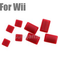 1set For Wii Rubber Pad Colorful Silicon Screw Feet Cover Set Console