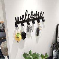1pc Wall Mounted Key Hook Rack - Modern Fashion Style Metal Keychain Holder with, Bedroom, Hallway - Decorative Wall Accessory