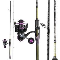 Sougayilang 1.8M 2 Sections Spinning Fishing Rod Reel Combo Solid Carbon Fiber MH Power 5.0:1 Gear Ratio 8KG Drag Fishing Tackle