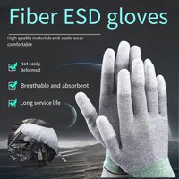 10pairs Carbon Fiber Anti-Static Work Gloves - Lightweight Breathable, Anti-Slip Durable, Touchscreen ESD Gloves (Unisex)