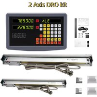 SDS2MS 2 Axis DRO kit Milling Lathe Grider Digital Readout Display with 2PCS 5um Optical Ruler Linear Scale Encoder