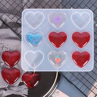 Love Heart Silicone Mold Jewelry Making DIY Tool UV Epoxy Resin Molds Dried Flower Resin Decorative Crafts