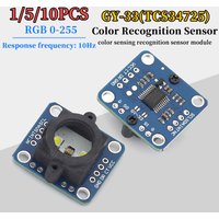 1/5/10Pcs GY-33 Color Recognition Sensor Sensing Module TCS34725 RGB 0-255 10Hz Can Alternative TCS230 TCS3200