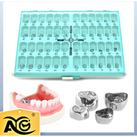 AG 48Pcs/Box Position Dental Temporary Crowns Stainless Steel Pedo Molar Crown Refill Kit For Kids 1st 2nd Preformed Dentistry