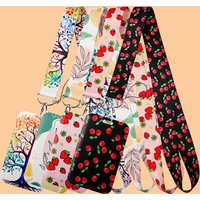 Strawberry Cell Phone Lanyard Neck Strap Hanging Lanyards for Keys ID Card Employee Card Badge Holder Leaf Neck Strap