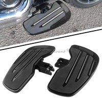 1 Pair Black Driver Footrest Wide Floorboard For Harley Softail Fat Street Bob Breakout Low Rider Sport Glide 2018+ Foot Pegs