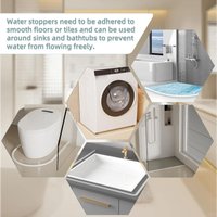 Dry and Wet Separation Shower Threshold Self Adhesive Silicone Water Dam Stopper 100cm Walk in Shower Seal Strip