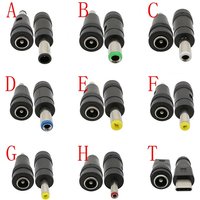 2/5Pcs DC 5.5x2.1mm Female Jack to 6.0x4.4 5.5x2.5 5.5x2.1 5.5x1.7 /4.8x1.7 4.0x1.7 3.5x1.35mm Male Plug Laptop Power Adapter