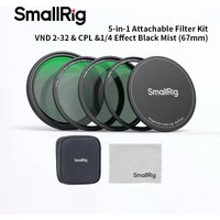 SmallRig 5-in-1 Attachable Magnetic Filter Kit VND 2-32 & CPL & 1/4 Effect Black Mist (67mm) with Threaded Adapter Ring -4726