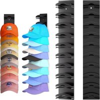1pc Baseball Cap Storage Rack 18 Caps Wall-Mounted Hat Holder Multi-Layer Hat Display Shelves Suitable for Closet Doors Bedrooms
