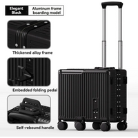 20 inch Mini Travel Suitcase Aluminum Frame Box Luggage Organizer Chirldren Ride Case Small Password Box Boarding Case Carry-On