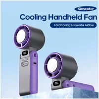 Folding refrigeration high-speed brushless handheld small fan, ice compress 100-speed turbine portable outdoor neck fan