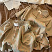 Women's Vintage-Style Striped Pajamas: New Summer Collection—short-Sleeve Top and Shorts, Casual Loungewear, Women's Summer Set