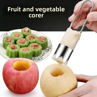 Durable 304 Stainless Steel Core Remover Sharp Serrated Cutter for Pears Apples Vegetables Portable Rust-Proof Kitchen Tool