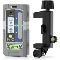Huepar LR300 Laser Level Receiver Detector Suitable for Red and Green Line With Dual Bubble Level&Precision Mode 3-Level Volume