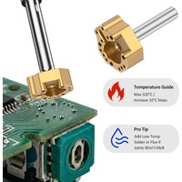 Joystick Soldering Iron Tip with Adapter Multi-Hole Chrome-Plated Copper Tip, Excellent Heat Conduction, Precise Alignment