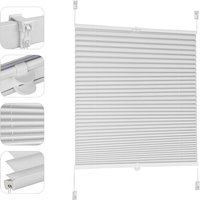 Universal Semi-Blackout Pleated Blind, 3 Colors Available, 100CM Height, Easy Installation - for Bathroom, Study & Office
