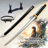 40inch Demon Slayer Tokito Muichiro Katana Stand Set Anime Cosplay Prop Sword Ninja Knife Blade Sabre 1:1 Scale Plastic Toy Gift