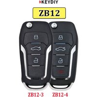 KEYDIY ZB12 Universal KD Smart Key Keyless Go ZB12-3 ZB12-4 ZB Series Car Remote Control Key Fob for KD-X2 KD MAX Key Programmer