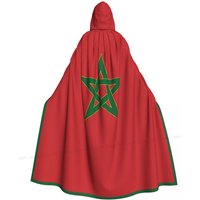 Adult Vampire Cape Hooded Robe Halloween Morocco Cloak Full Length Cosplay
