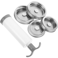 Wide Mouth Vacuum Preservation Lid Jar Vacuum Sealer Kit Canning Supplies Stainless Steel Seal Cover Jar Storage Box