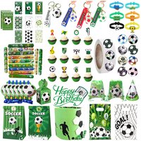 Football Theme Birthday Party Favor Soccer Pendants Badges Balloons Stickers Gift Bags Balls Blowing Hat for Football Fans Gifts