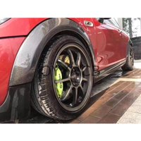 4PCS Car Real Carbon Fiber Wheel Eyebrow Eyelids Fender Arches Flares Trim Cover Sticker For BMW Mini F56 F55 Cooper S 2014-2021