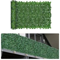 Artificial Leaf Fence Panels 4/3/2/1m Long Faux Ivy Hedge Fake Leaves Privacy Fence Garden Fence Balcony Terrace Patio Screen