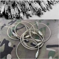 15CM EDC Outdoor Multi Tool Keychain Kit 304 Stainless Steel Wire Rope Keyring Camping Travel Gear