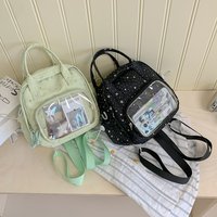 2026 New Aesthetic Fashion Women Mint Green Mini Backpack Clear Window Display Anime Ita Bags Casual Girls Shoulder Bags
