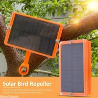 Ultrasonic Bird Repeller Solar Powered Animal Repeller Reflective Sound Garden Bird Repeller Device with Speech Box for Orchard