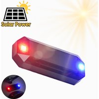 Solar Power Car Motorcycles LED Flashlight Indicator In-Night Caution Strobe Warning Light Running Lamp Warning Light
