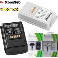 New 1set 2 in 14800mAh Gamepad Rechargeable Battery with Charging Cable for Xbox 360 Wireless Controller Battery
