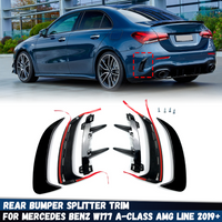 For Mercedes Benz A Class W177 A180 A200 A220 AMG Line Hatchback 2018-2023 Rear Bumper Splitter Air Intake Trim Diffuser Canards