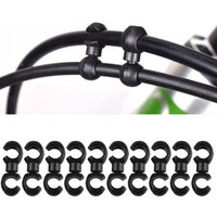 10PCS Bicycle Brake Cable Clips S Style Buckle Bike Derailleur Shift Line Clasps