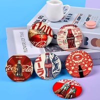 Coca -cola Vintage 58mm Cute Series Pins Funny Badge Interesting Cartoon Animals Brooches Backpack Clothes Gift Accessory