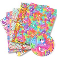 140x50CM Cartoon fabric DIY Care bears Cartoon Polyester/100Cotton/satin Fabric Patchwork Tissue Kid Sewing Doll Curtain27890