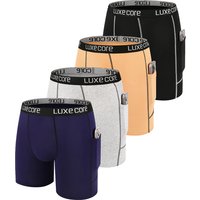AliExpress NONE 5-Piece Men's Long Pocket Underwear, Comfortable, Sporty Breathable Cycling Pants, Men's Daily Casual Underwear