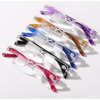 Lesebrille Frauen Klassische Halb Rahmen Transparent Weitsichtige Brillen Männer Retro Anti Müdigkeit Hyperopie Brillen +1,0 Bis +4,0